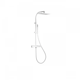 Tres Slim Exclusive falon kívüli termosztátos zuhanyrendszer matt fehér 20219501BM