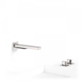 Tres Slim Exclusive 3 lyukas mosdócsaptelep fali kifolyóval rozsdamentes acél 20223801AC