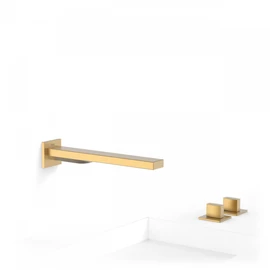 Tres Slim Exclusive 3 lyukas mosdócsaptelep fali 264 mm-es kifolyóval matt arany 20223901OM