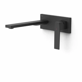 Tres Slim Exclusive egykaros fali mosdócsaptelep 240 mm-es kifolyóval matt fekete 20230012NM