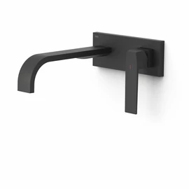 Tres Slim Exclusive egykaros fali mosdócsaptelep 240 mm-es hajlított kifolyóval matt fekete 20230014NM