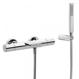 Tres Class-Tres termosztátos kádcsaptelep cascade kifolyóval, kézi zuhannyal 205174019
