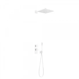 Tres Block-System beépíthető 2 utas termosztátos zuhanyrendszer matt fehér 20625201BM