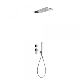 Tres Block-System beépíthető 2 utas termosztátos zuhanyrendszer acél 20625202AC