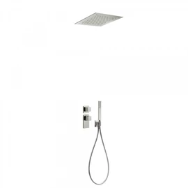 Tres Block-System beépíthető 2 utas termosztátos zuhanyrendszer acél 20625204AC