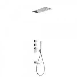 Tres Block-System beépíthető 3 utas termosztátos zuhanyrendszer kádkifolyóval 20625301