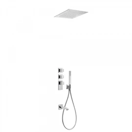 Tres Block-System beépíthető 3 utas termosztátos zuhanyrendszer kádkifolyóval 20625302