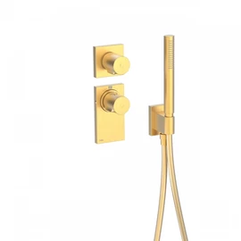 Tres Block-System beépíthető 2 utas termosztátos zuhanyszett matt arany 20635291OM