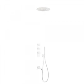 Tres Block-System beépíthető 3 utas termosztátos zuhanyrendszer kádkifolyóval matt fehér 20635302BM