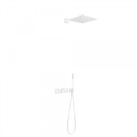 Tres Block-System beépíthető 2 utas termosztátos zuhanyrendszer matt fehér 20725201BM
