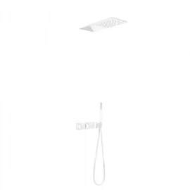 Tres Slim/Cuadro Exclusive falba építhető termosztátos zuhanyrendszer matt fehér 20725202BM