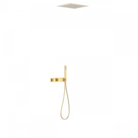 Tres Block-System beépíthető termosztátos zuhanyrendszer matt arany 20725204OM