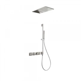 Tres Block-System beépíthető 3 utas termosztátos zuhanyrendszer acél 20725309AC