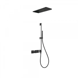 Tres Block-System beépíthető termosztátos zuhanyrendszer matt fekete 20735210NM