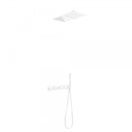 Tres Block-System beépíthető 3 utas termosztátos zuhanyrendszer matt fehér 20735302BM