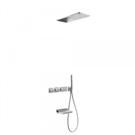 Tres Block-System beépíthető 3 utas termosztátos zuhanyrendszer kádtöltővel 20735305