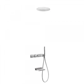 Tres Block-System beépíthető 3 utas termosztátos zuhanyrendszer kádtöltővel 20735306