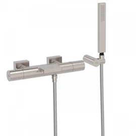 Tres Projekt-Tres falon kívüli termosztátos kádcsaptelep cascade kifolyóval acél 21117409AC