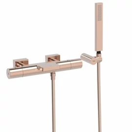 Tres Projekt-Tres falon kívüli termosztátos kádcsaptelep cascade kifolyóval rózsa arany 21117409OP