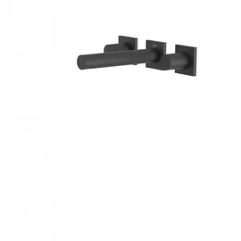 Tres Projekt-Tres két fogantyús fali mosdócsaptelep 156 mm-es egyenes kifolyóval matt fekete 21175101NM