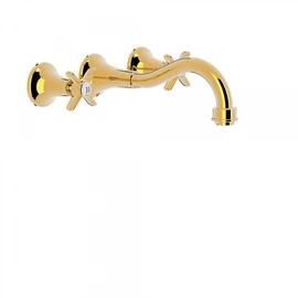 Tres-Clasic két fogantyús fali mosdócsaptelep arany 24215101OR