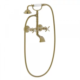 Tres-Clasic két fogantyús fali kádcsaptelep matt, kopott réz 24217601LM