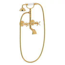 Tres-Clasic két fogantyús fali kádcsaptelep arany 24217601OR