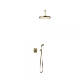 Tres-Clasic egykaros falba építhető zuhanyrendszer matt, kopott réz 24218004LM