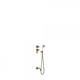 Tres-Clasic falba építhető termosztátos zuhanyszett kádkifolyóval kopott réz 24235201LV