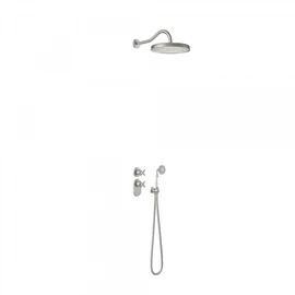 Tres-Clasic falba építhető termosztátos zuhanyrendszer acél 24235202AC