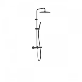 Tres Study Exclusive falon kívüli termosztátos zuhanyrendszer matt fekete 26238701NM