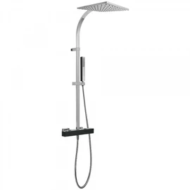 Tres Cuadro Exclusive falon kívüli termosztátos zuhanyrendszer fekete-króm 607395