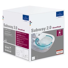 Villeroy &amp; Boch Subway 2.0 fali wc, perem nélküli DirectFlush kombipack, ülőkével CeramicPlus felülettel 5614R2R1