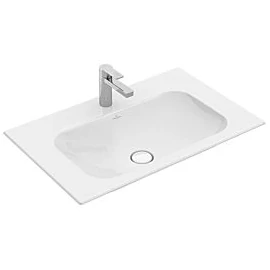 Villeroy & Boch Finion 80 x 50 cm-es beépíthető mosdó 1 csaplyukkal Stone White CeramicPlus felülettel túlfolyó nélkül - 416481RW