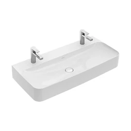 Villeroy & Boch Finion 100 x 47 cm-es mosdó 2 csaplyukkal CeramicPlus felülettel túlfolyó nélkül - 41681LR1