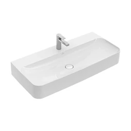 Villeroy & Boch Finion 100 x 47 cm-es mosdó 1 csaplyukkal CeramicPlus felülettel túlfolyó nélkül - 4168A2R1