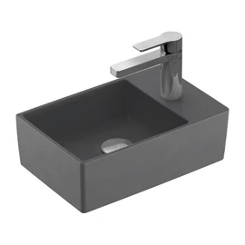 Villeroy & Boch Memento 2.0 40 x 26 cm-es kézmosó 1 csaplyukkal Graphite CeramicPlus felülettel - 43234GI4
