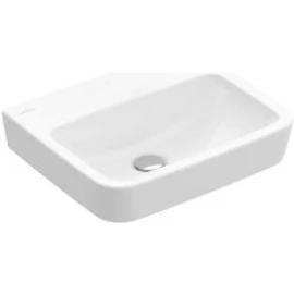 Villeroy & Boch O.Novo 45 x 37 cm-es kézmosó csaplyuk és túlfolyó nélkül CeramicPlus felülettel - 43444FR1