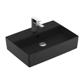 Villeroy & Boch Memento 2.0 60 x 42 cm-es ráültethető mosdó 1 csaplyukkal Ebony CeramicPlus felülettel - 4A0760S5