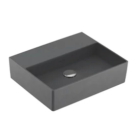 Villeroy & Boch Memento 2.0 50 x 42 cm-es mosdó csaplyuk és túlfolyó nélkül Graphite CeramicPlus felülettel - 4A2253I4