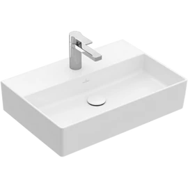 Villeroy & Boch Memento 2.0 50 x 42 cm-es mosdó 1 csaplyukkal Stone White CeramicPlus felülettel túlfolyó nélkül - 4A225LRW