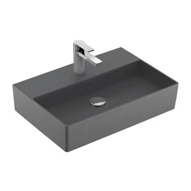 Villeroy & Boch Memento 2.0 60 x 42 cm-es mosdó 1 csaplyukkal Graphite CeramicPlus felülettel túlfolyó nélkül - 4A2261I4