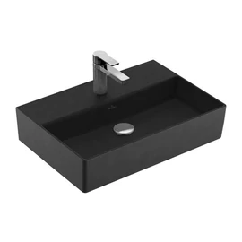 Villeroy & Boch Memento 2.0 60 x 42 cm-es mosdó 1 csaplyukkal Ebony CeramicPlus felülettel túlfolyó nélkül - 4A2261S5