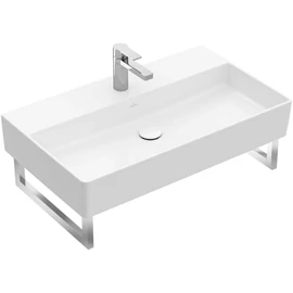 Villeroy & Boch Memento 2.0 80 x 47 cm-es mosdó 1 csaplyukkal Stone White CeramicPlus felülettel túlfolyó nélkül - 4A2281RW