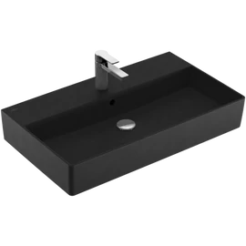 Villeroy & Boch Memento 2.0 80 x 47 cm-es mosdó 1 csaplyukkal Ebony CeramicPlus felülettel - 4A228GS5