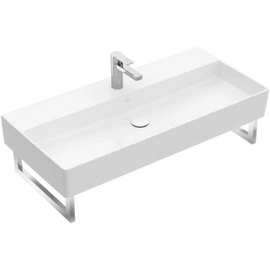 Villeroy & Boch Memento 2.0 100 x 47 cm-es mosdó 1 csaplyukkal Stone White CeramicPlus felülettel - 4A22A5RW