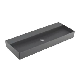 Villeroy & Boch Memento 2.0 120 x 47 cm-es mosdó csaplyuk és túlfolyó nélkül Graphite CeramicPlus felülettel - 4A22CFI4