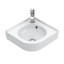 Villeroy & Boch O.Novo sarok kézmosó 1 csaplyukkal CeramicPlus felülettel túlfolyó nélkül - 731033R1