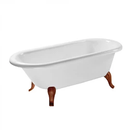 Villeroy & Boch Hommage 1771 x 771 mm-es szabadonálló kád fa lábbal - UBQ180HOM700V-01