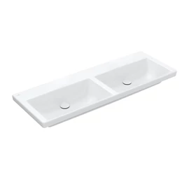 Villeroy & Boch Subway 3.0 Beépíthető duplamosdó Stone White CeramicPlus felülettel 4A71D3RW